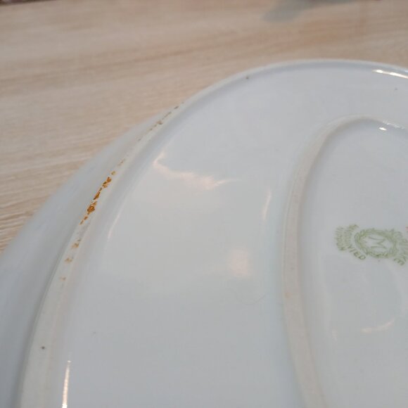 Vintage Anitque Noritake Marguerite Hand Painted Nippon Ceramic Oval Platter 11" - Picture 12 of 17